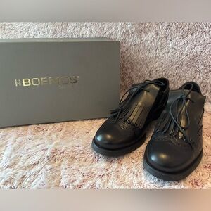 Boemos Black Fringe Loafers